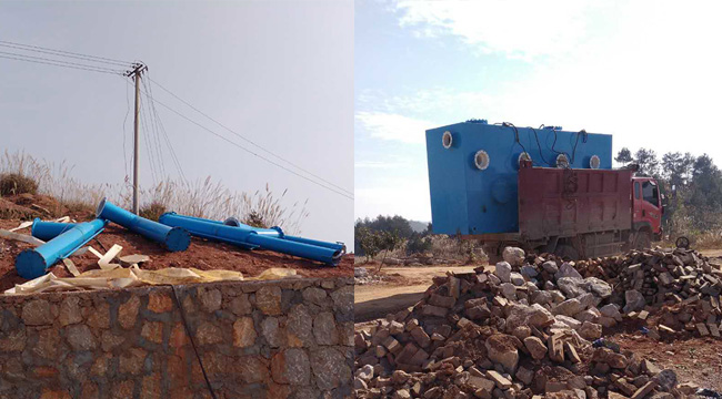 一體化凈水處理設(shè)備安裝現(xiàn)場